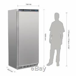 Polar Single Door Freezer Lockable & Reversible Door Stainless Steel 600L