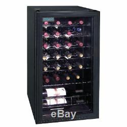 Polar Wine Cooler in Black for Champagne Beverage 26 Bottles Painted Steel