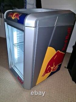Red Bull Mini Fridge For Cold Drinks Mans Cave Garden Garage LED 220V-240V