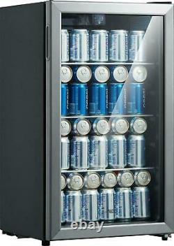 Refrigerator Mini Beer Beverage Wine Soda Fridge Glass Door 115 Can Drink Cooler