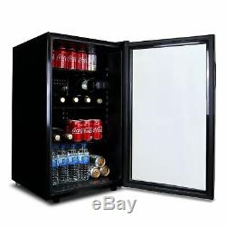 SIA 126L Under Counter Drinks Fridge, Beer And Wine Cooler With Glass Door
