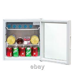 SIA DC2WH 50L White Table Top Mini Drinks, Beer & Wine Fridge Cooler, Glass Door