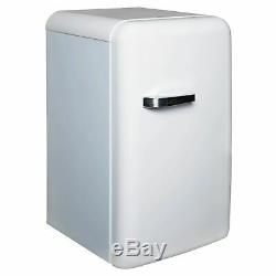 SIA RT01WH 126L White Freestanding 50's Retro Style Fridge With Ice Box