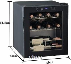 SMAD 16 Bottles Wine Cooler Wine Fridge Touch Screen LED 46 Litre Wine Cellar