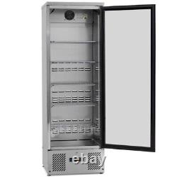 Stainless Steel Single Door Drinks Bottle Cooler Pub Bar Display Fridge