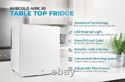 Subcold Mini Fridge AIRE 30 White Counter Top Quiet fridge