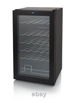 Swan Bottle & Wine Cooler Fridge up to 34 in Black with Glass Door SR12040BN