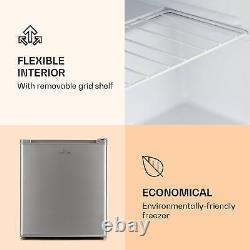 Table Top Freezer 34 L Freestanding Under Counter Freezer Small Chiller Silver