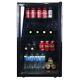Under Counter Drinks Fridge 118l Beer / Wine Cooler With Glass Door Sia Dc1bl