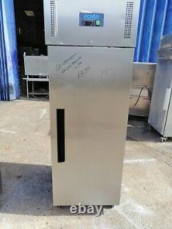 Upright single door fridge chiller +1/+4 commercial stainless steel Polar
