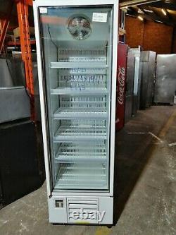 Upright single glass door fridge commercial stainless steal +1/+4 Telcold NEW