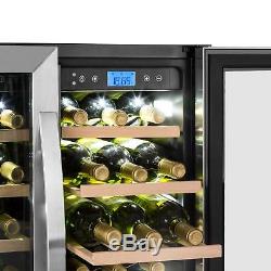 Wine Cooler Drinks Cooler Big Fridge 2 glass Door Standing Bar LCD Touch