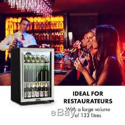 Wine Fridge Beer cooler drinks chiller Bar Refrigerator 133 L Auto defrost Black
