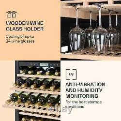 Wine Fridge Cooler Refrigerator Large 425L 165 Bottles LED 24 Wine Glasses Black