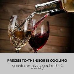Wine Fridge Refrigerator Cooler 42L 16 Bottles Drinks Fridge Glass Door Black