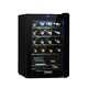 Wine Fridge Refrigerator Cooler Drinks Fridge 53l 20 Bottles Glass Door Black