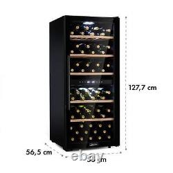 Wine Fridge Refrigerator Drinks Cooler 2 Zones 226 L 102 Bottles LED Touch Black
