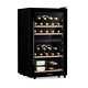 Wine Fridge Refrigerator Drinks Cooler 2 Zones 34 Bottles 100w Led Touch Black