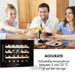 Wine Fridge Refrigerator Mini Drinks Cooler 57L 24 Bottles Built-in LED Black